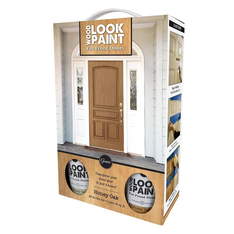 Giani Wood Look Paint Kit for Front & Interior Doors (Honey Oak) - Image 1